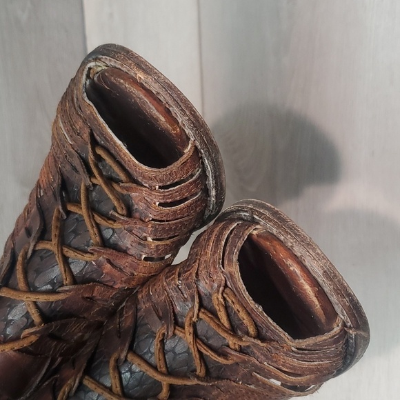 Freebird by Steven Wazee Boho Western Ankle Gladiator Sandals shoes sz 9 - Picture 6 of 14